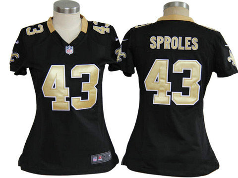 Nike Game Black nfl Women Jerseys New Orleans Saints 43 Darren Sproles